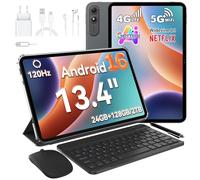 OSCAL PAD 200 Android 16 Tablet 13.4 Inch, FHD+ 1920×1200 120Hz Large Screen Android Tablet with Keyboard and Pen, 24GB RAM + 128GB ROM (2TB TF), 4G LTE Tablet with SIM Card Slot, PC Mode, Widevine L1