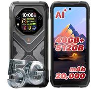 OSCAL TANK 1 Rugged Smartphone 5G 20000mAh/55W, 6,78" FHD+ 120Hz & 2,01" Rear Touchscreen, MTK7050 48GB+512GB/2TB Rugged Phone Android 15, AI 64MP+50MP+20MP Night Vision, IP68/IP69K/GPS/QZSS/OTG/NFC