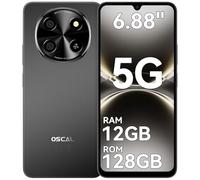 OSCAL Tiger 8 Mobile Phones, 5G Sim-Free & Unlocked Mobile Phones, 6.88" 120Hz Display, 12GB+128GB/2TB, Android 15 Phones 16MP+8MP AI Camera, 5000mAh/18W, Face ID/Fingerprint/GPS/OTG/NFC Black