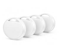 Oscanna Smart Tag 4 Pack for Apple Find My, Bluetooth Item Trackers for Keys, Wallets, Bags and Luggage, Replaceable CR2032 Battery, White