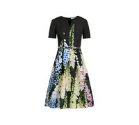 Oscar de la Renta degradé foxglove split-neck dress - Black 00-0-2-4-6-10-12-14