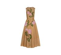 Oscar de la Renta flower lattice maxi dress - Brown 0-2-4-6-10-12-14