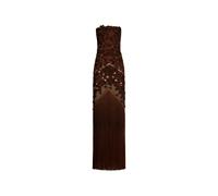 Oscar de la Renta strapless fringes maxi dress - Brown 0-4-6-8-12