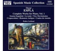 Oscar Espla Complete Works for Piano Vol.1/sonata Espanola/pedr (CD) (US IMPORT)