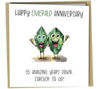 Oscar Finks 55th Wedding Anniversary Card Funny Emerald Anniversary Greeting - Cute Funny Card for Couple Parents Grandparents - 55 Years Married Celebration #1743