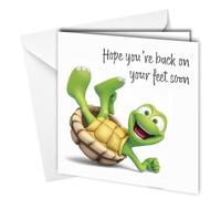 Oscar Finks, Get well soon card, Hope you get back on your feet soon, Turtle #1669