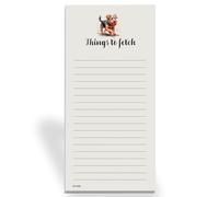 Oscar Finks Things to Fetch Dog Themed Notepad, 52 Pages Daily Planner, DL Size 99mm x 210mm #1809