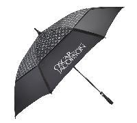 Oscar Jacobson Mens Geo Print Golf Umbrella - Black - One Size