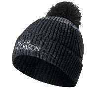 OSCAR JACOBSON HAVEN BOBBLE HAT - BLACK / PEWTER