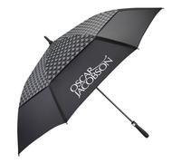 Oscar Jacobson Mens Geo Print Golf Umbrella - Black - One Size