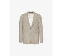 Oscar Jacobson Mens Hazel Beige Ferry Patch-pocket Single-breasted Stretch-cotton Blazer 44