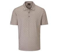 Oscar Jacobson Mens Northcote Print Stretch Polo Shirt - Mandarin - L