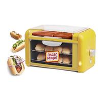 Oscar Mayer Hot Dog Roller & Bun Warmer, Stainless Steel Grill Rollers, Non-stick Warming Racks, Perfect For Hot Dogs, Egg Rolls, Veggie Dogs, Pre-Cooked Sausages, Brats, Adjustable Timer, Compact