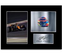 Oscar Piastri 2023 Helmet Car Signed Photo Display Mount A4#2