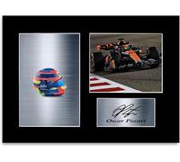 Oscar Piastri Racing Driver 2023 Helmet Car Signed Photo Display Mount A4