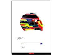 Oscar Piastri Racing Driver 2025 Helmet Signed Poster A4