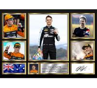 Oscar Piastri Signed Autograph Photograph Display - Perfect for F1 Fans, A2 Poster + Black Frame - Limited Edition Autograph Fan Gift - Collectible Memorabilia Merchandise