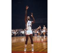 Oscar Robertson of the then Cincinnati Royals in a game with the Philadelphia 76ers Cincinnati Gardens Jul 17 1965. ph: Ron Wolfson / (Oscar Robertson 2) Poster Print (8 x 10)
