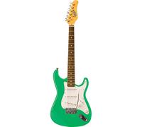 Oscar Schmidt 6 String Double Cutaway 3/4 Size Electric Guitar. Surf Green, (OS-30-SFG-A)