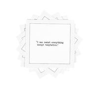 Oscar Wilde Quotes Napkins, White Cotton Cloth Napkins, 4.5" x 4.5" - (50 Pack)