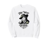 Oscar Wilde The Wit Portrait Flower Victorian Literary Sweatshirt