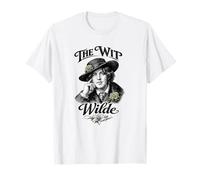 Oscar Wilde The Wit Portrait Flower Victorian Literary T-Shirt