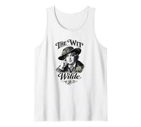 Oscar Wilde The Wit Portrait Flower Victorian Literary Tank Top