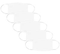 Oscars Apparel Kids Reusable Face Mask, 100% BCI Cotton with Elastic Loop, White (5 Pack) OA Kids Elastic Loop Face Masks