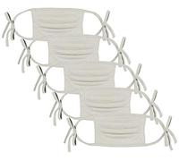 Oscars Apparel Pleated Adult Face Mask Self-Tie 5 Pack, One size