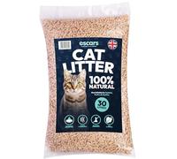 Oscars Cat Litter 30L - Ultra-Absorbent Wood Pellet Cat Litter - Non-Clumping, Dust-Free, Odour Control Wood Pellets for Cats & Kittens - Biodegradable, All Natural Virgin Softwood