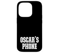 Oscar's Phone Oscar Name Personalized White Black Case for iPhone 14 Pro