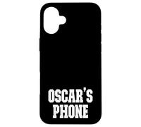 Oscar's Phone Oscar Name Personalized White Black Case for iPhone 16 Plus