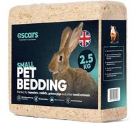 Oscars Wood Shavings Natural Small Pet Bedding, 2.5kg - for Hamster Cage, Guinea Pig Cage, Rabbit Hutch - Soft Biodegradable Hamster Bedding, Odour Control Eco Friendly Substrate (5kg)