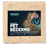 Oscars Wood Shavings Natural Small Pet Bedding, 2.5kg - for Hamster Cage, Guinea Pig Cage, Rabbit Hutch - Soft Biodegradable Hamster Bedding, Odour Control Eco Friendly Substrate (2.5kg)