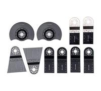 Oscillating Accessory Kit SUPERTOOL 10-Piece Multi-Tool Accessory Kit Mix Oscillating Saw Blades Include Bi-Metal and High Carbon Steel Saw Blades