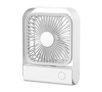 Oscillating Desk Fan - Foldable and USB Rechargeable | 90° Auto Oscillation with 4 Speeds and Sleep Mode | 2000mAh Battery Portable Table Fan for Home