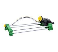 Oscillating Lawn Sprinkler with 18 Nozzles Aluminium and PP Irrigation Range up to 15 Meters, Compatible with Garden Hoses, Ideal for Garden Watering and Automatic Watering