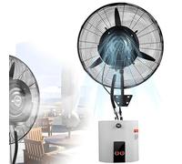 Oscillating Misting Fan - Outdoor Cooling Fan with Adjustable Mist, 3 Wind Modes, 15L Water Tank & Automatic Filling for Industrial Shop Garage,