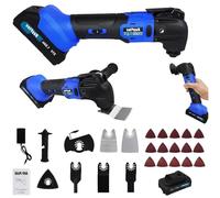 Oscillating Multi Tool with Battery and Charger,300W 20000 RPM Cordless Multi Tool, 6 Variable Speeds, 4°Oscillation Angle, 21V Electric Oscillating SawTool Kit for Cutting, Sawing, Polishing,Grinding