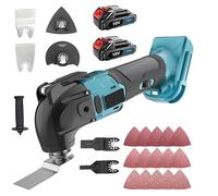 Oscillating Multi Tools, 6000-20000RPM Electric Cordless Multi Tool with 2X 3.0Ah, 6 Variable Speeds, 4°Oscillation Angle Quick-fit Blade Design, with 22pcs Accessories for Cutting, Sanding, Scraping