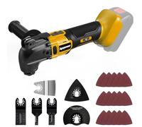 Oscillating Multi Tools for Dewalt 20V Battery, Multitool 6 Speeds to 21000 OPM, 4°Angle, Quick-fit Blade with 21pcs Accessories for Cutting, Sanding, Scraping (Tools only)