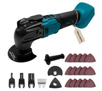 Oscillating Multi Tools for Makita 18V Battery, Multi-Use Cutting and Sanding Tool, 4°Oscillation Angle, 6 Variable Speeds, Quick-fit Blade Design with 21pcs Accessories for Cutting, Sanding, Scraping