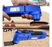 Oscillating Multi Tools with Saw Blade, Sanding Paper, 22000RPM Brushless Motor Corded Multi Tool 3°Oscillation Angle Quick-fit Blade Design Electric Oscillating Saw for Cutting Scraping Sanding