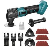 Oscillating Multifunction Tool Compatible with Makita 18V Battery, Cordless Multifunction Tools with Brushless Motor, 6 Variable Speeds for Scraping Cutting Polishing (Without Battery)