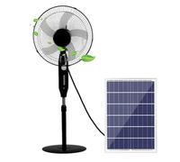Oscillating Pedestal Fan, Solar Powered, Indoor and Outdoor Use, Camping Friendly, Ideal for Home, Office, Warehouse, Factory