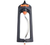 Oscillating Sprinkler with 19 Holes, Rustproof Aluminum Alloy Spray Bar, Adjustable Watering Pattern for Large Lawn Garden Irrigation and Animal Cooling, Plastic Base(B)