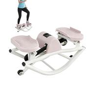Oscillating Stepper, Two-Way Side Stepper Machine, Home Fitness Equipment with Hand Straps for Knees Legs Hips Abs, Full Body Workout 15 Minutes, 19.29 x 10.63 x 9.06 Inches