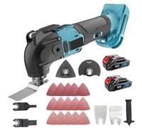 Oscillating Tool,Compatible with Makita 18V Battery, with 2 x 3.0Ah Battery, 22 PCS Accessories, 6 Variable Speed(8000-20500 RPM), Blade Quick-Change, 3.2° Oscillation Angle, for Sanding, Grinding