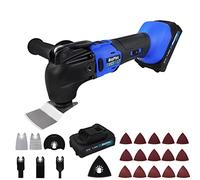 Oscillating Tool Cordless, 300W Oscillating Multitool with 1 x 21V 1.5AH Battery, 6 Variable Speed, Oscillating Angle:4° for Grinding Cutting Grinding Scraping Engraving
