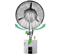 Oscillating Wall Mount Fan with Misting,Outdoor Misters for Cooling,3 Speed Setting, 90° Oscillation - Industrial Mist Fan,for Shop, Garage, Barn Or Workspace
